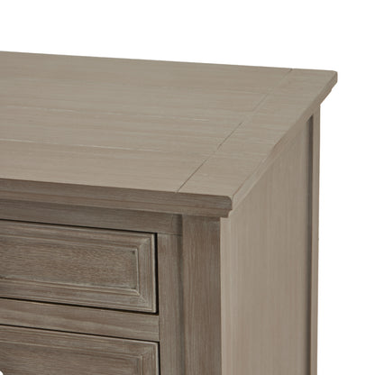 Laurelbrook Three Drawer Wooden Bedside Table