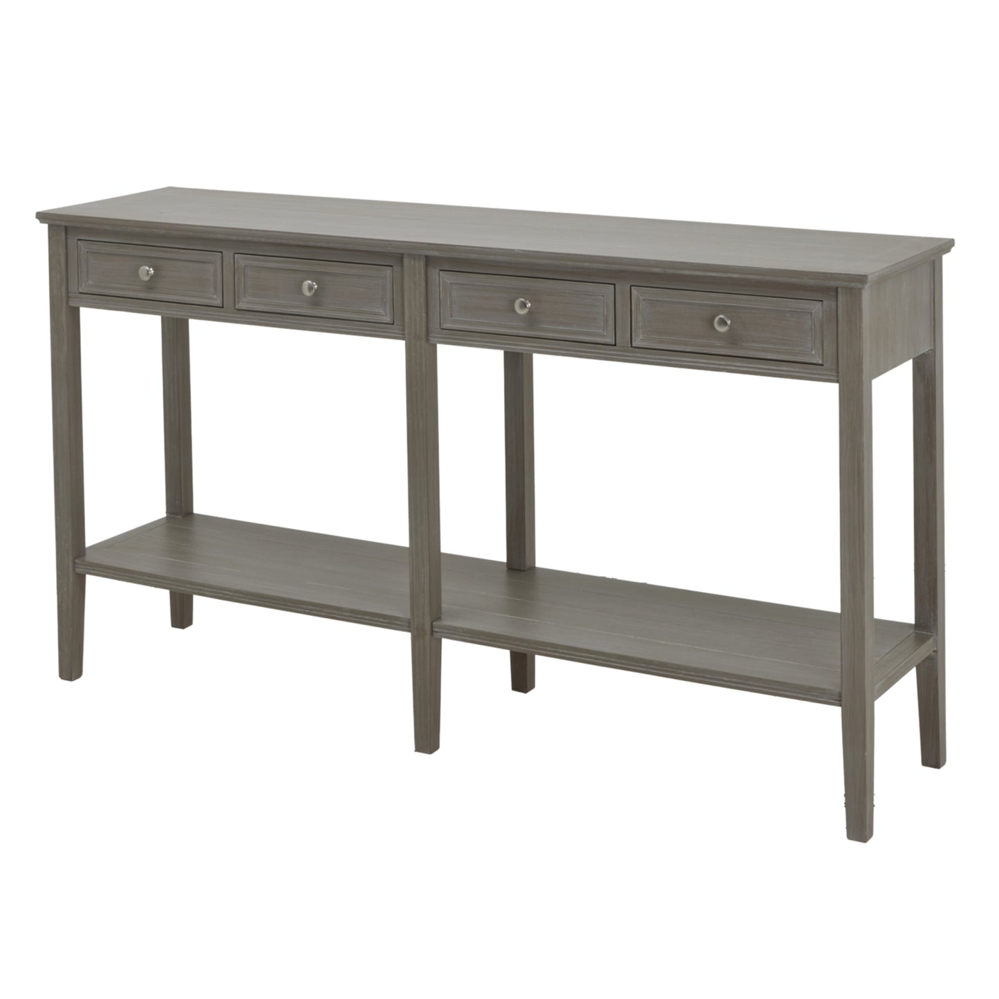 Laurelbrook Four Drawer Console Table Bottom Shelf