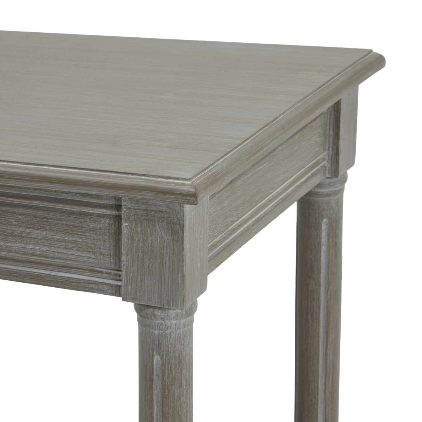 Laurelbrook Rattan Shelf Grey Wood Side Table