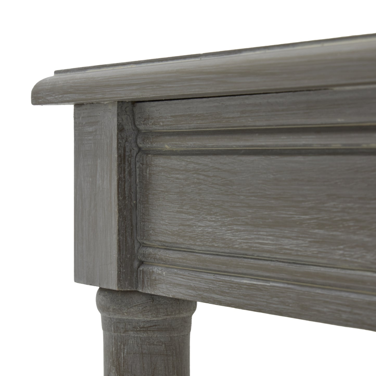 Laurelbrook Rattan Shelf Grey Wood Side Table