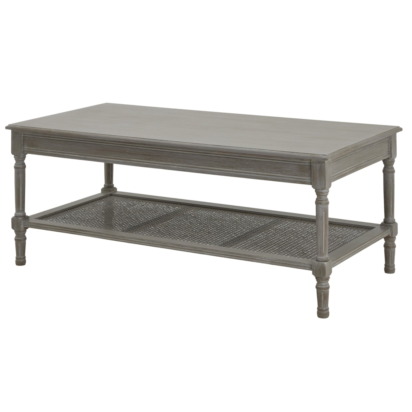 Laurelbrook Rattan Shelf Rectangular Coffee Table