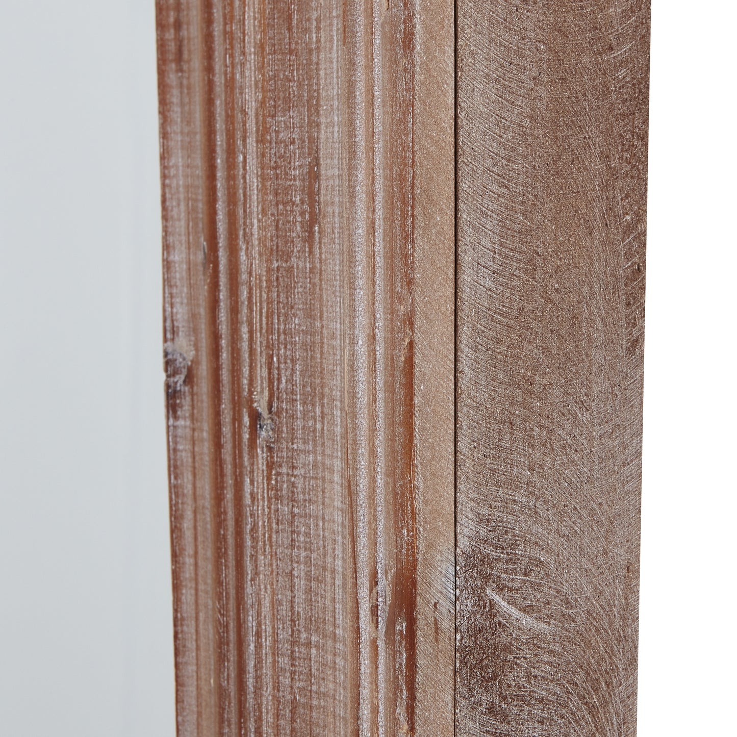 Rustic Brown Rectangular Wall Mirror with Layered Frame