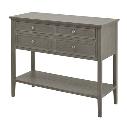 Laurelbrook Two Over Two Console 4 Drawers Bottom Shelf