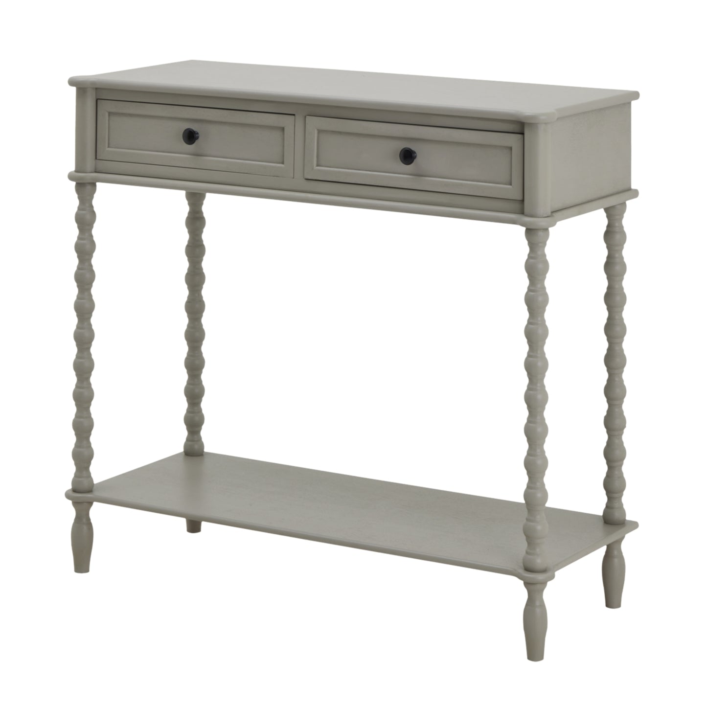 Thuy Grey Wood Two Drawer Console Table