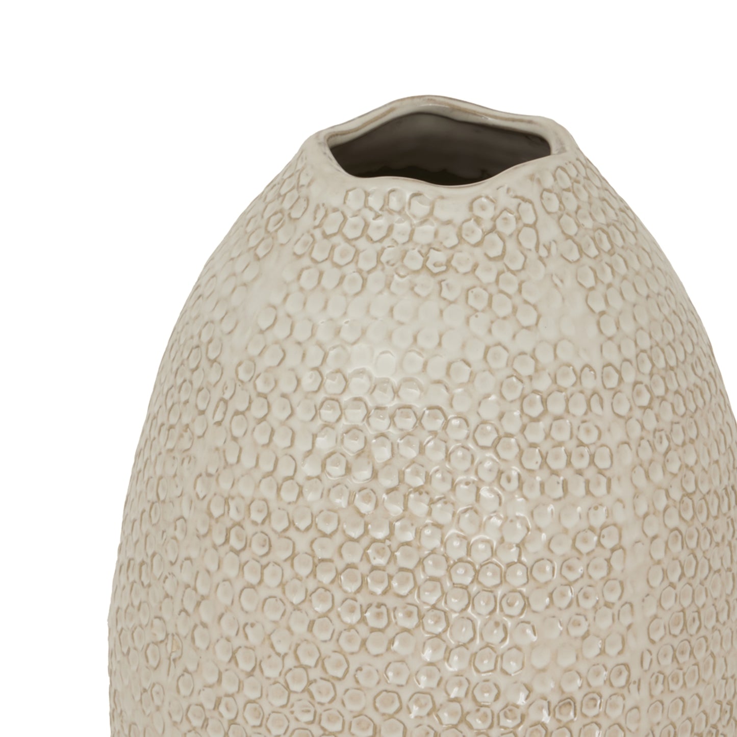 Fernwick Olpe White Dotted Ceramic Vase