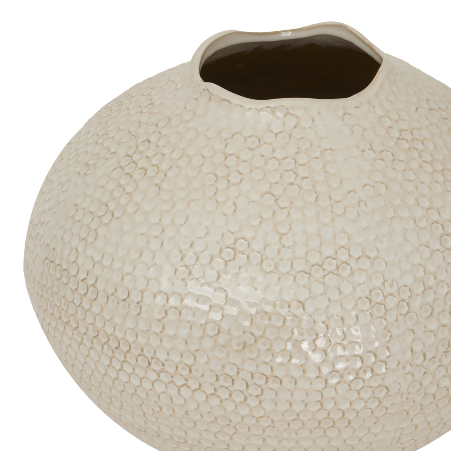 Fernwick Caldron White Dotted Ceramic Vase