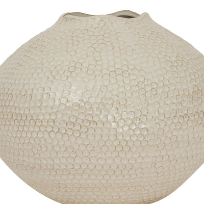 Fernwick Caldron White Dotted Ceramic Vase