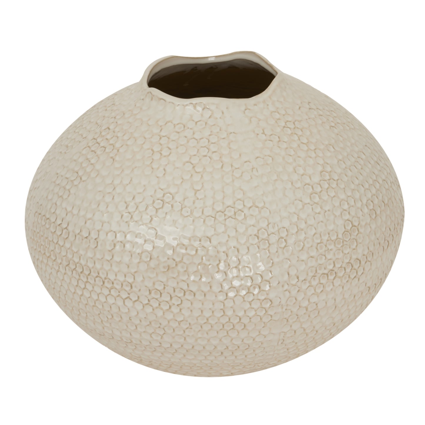 Fernwick Caldron White Dotted Ceramic Vase