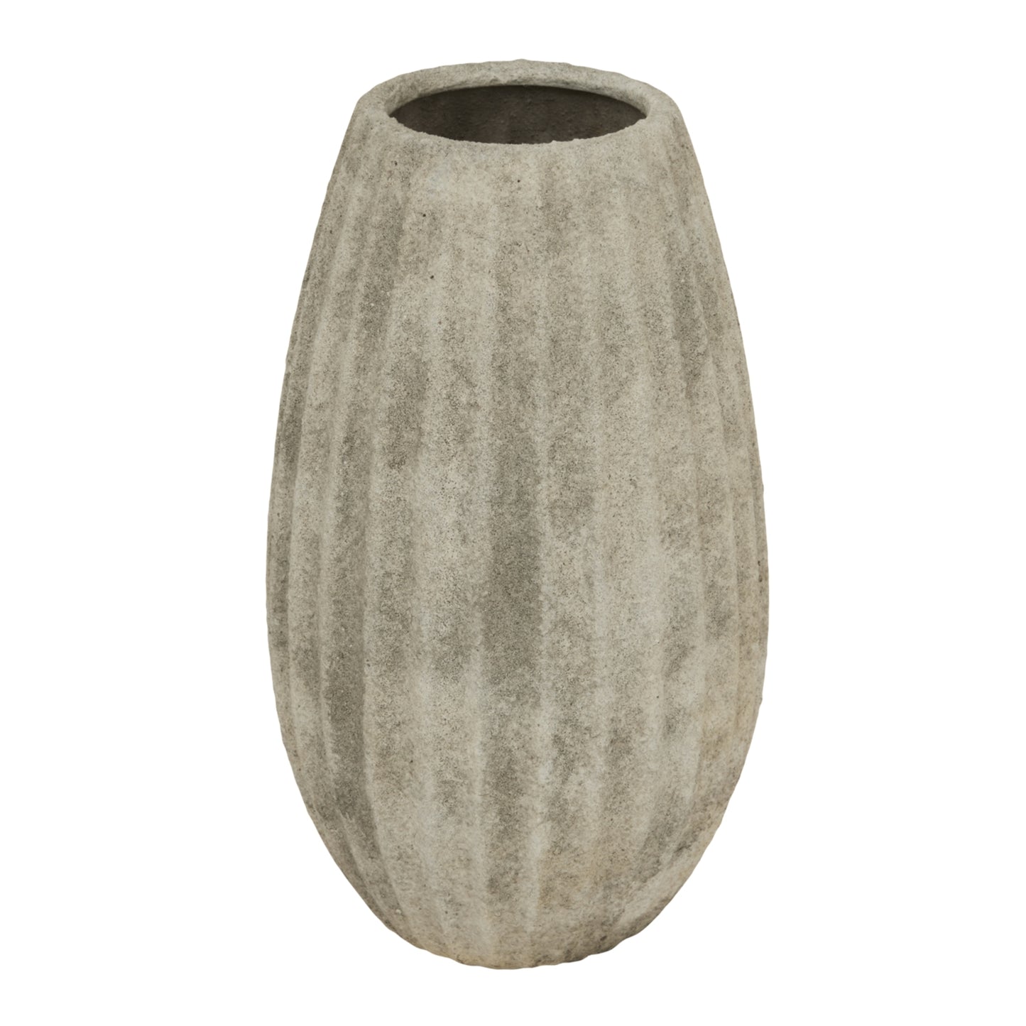 Vale of Lilies Medium Grey Aged Ceramic Vase