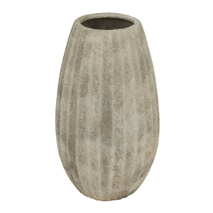 Vale of Lilies Medium Grey Aged Ceramic Vase