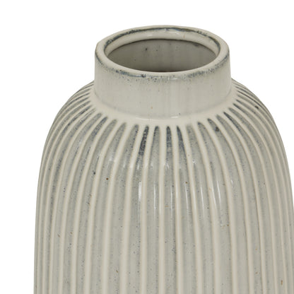 Forge Large White Ceramic Bell Vase