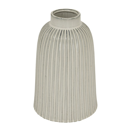 Forge Medium White Ceramic Bell Vase
