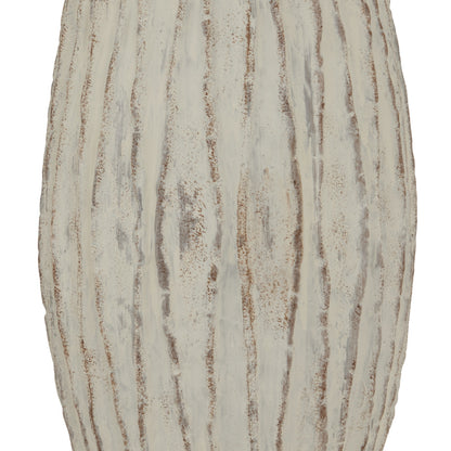 Wildbloom Large White Ceramic Fin Vase