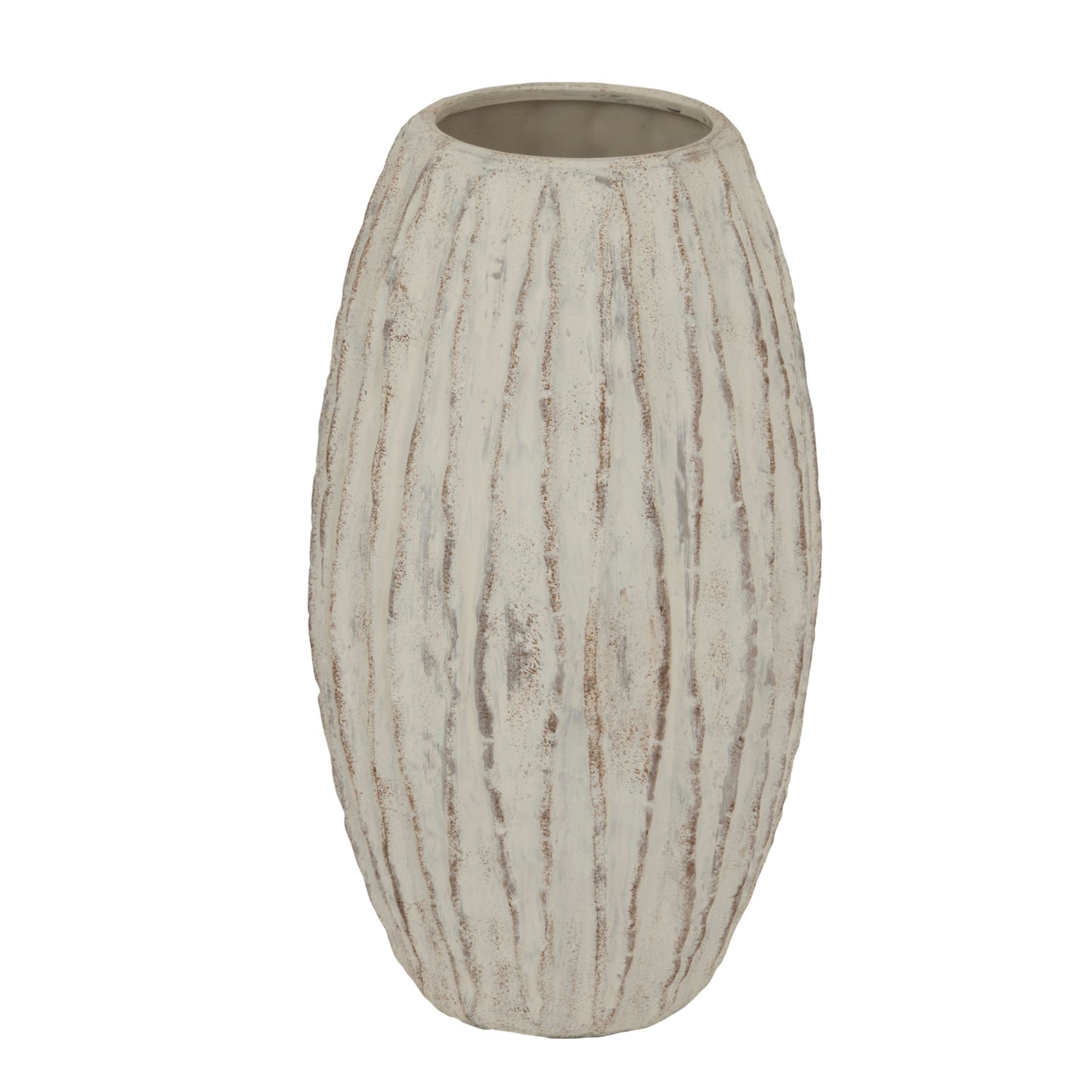 Wildbloom Large White Ceramic Fin Vase
