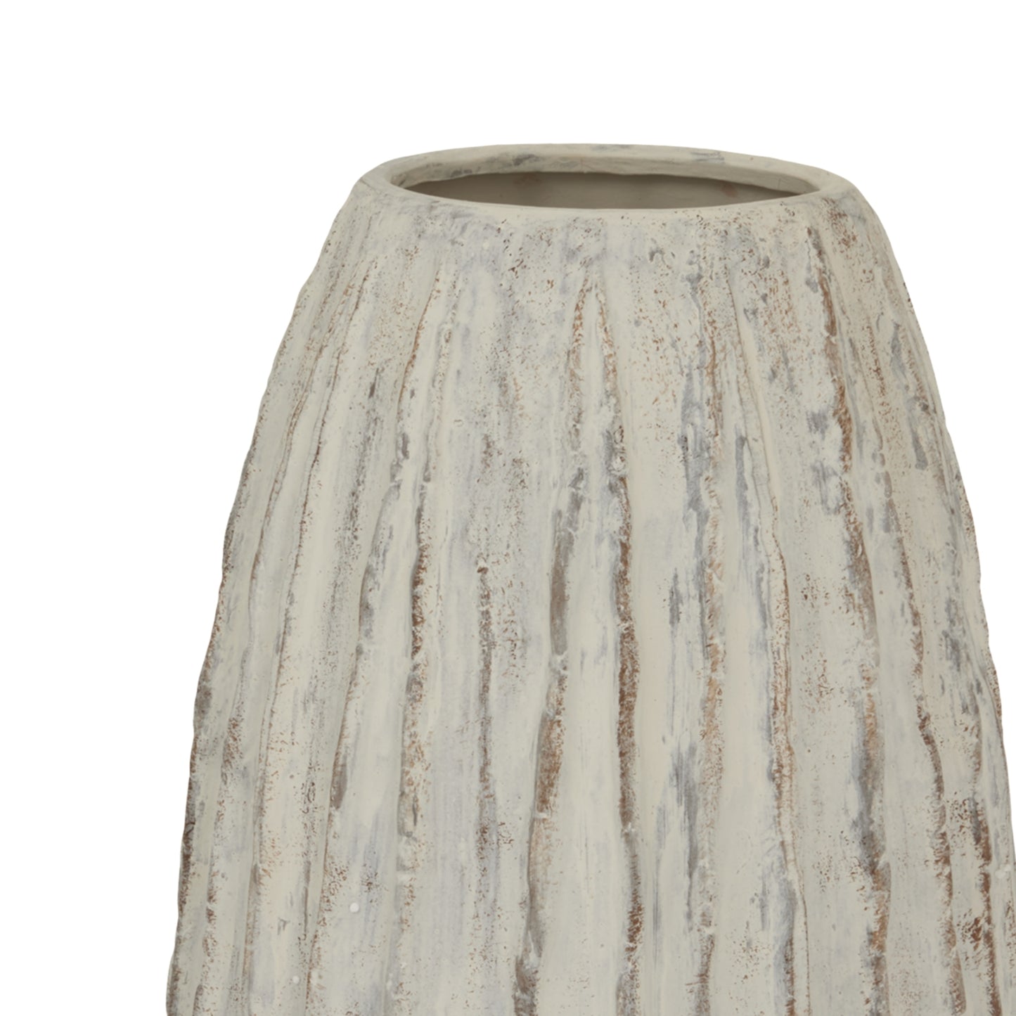 Wildbloom Tall White Ceramic Fin Vase