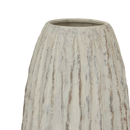 Wildbloom Tall White Ceramic Fin Vase