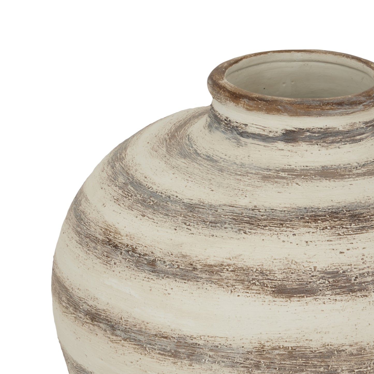Rosewood Large Stripe Amphora Ceramic Vase
