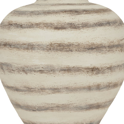 Rosewood Large Stripe Amphora Ceramic Vase