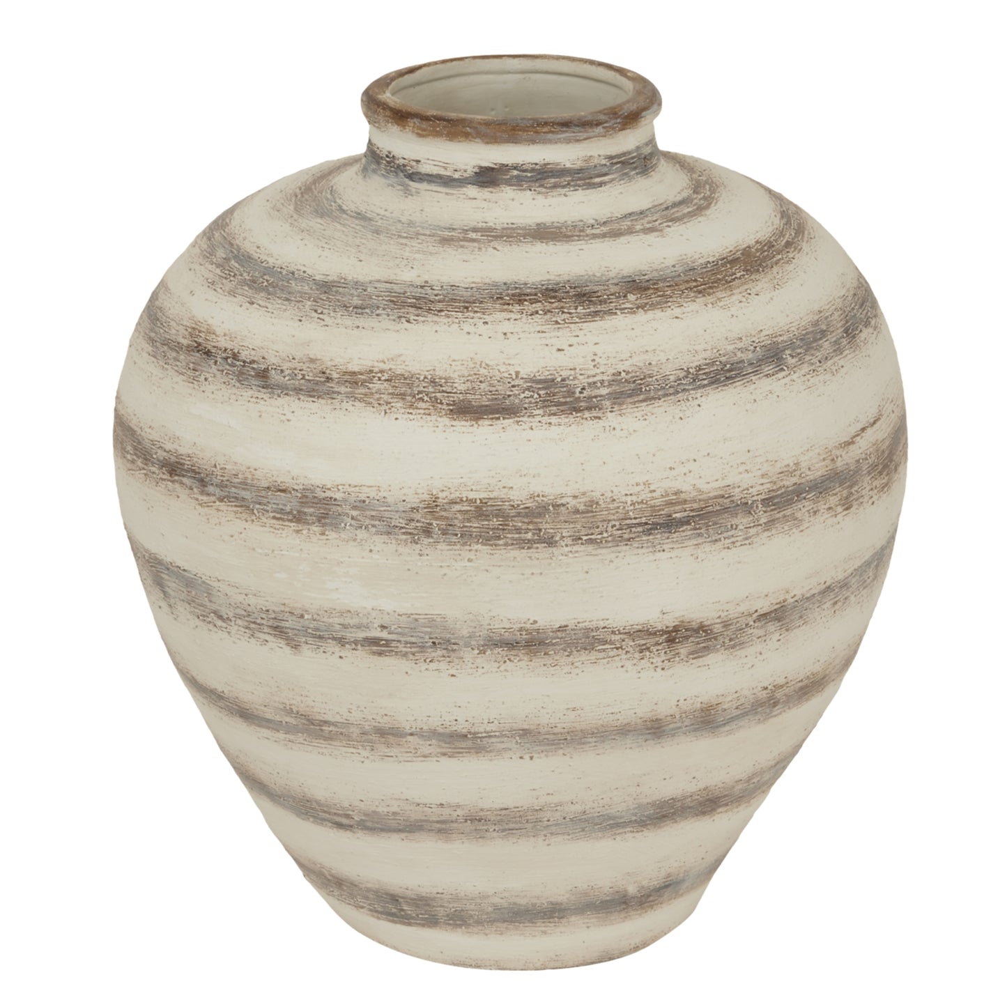 Rosewood Large Stripe Amphora Ceramic Vase