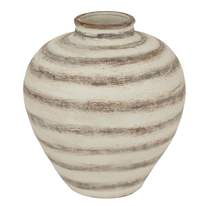 Rosewood Large Stripe Amphora Ceramic Vase