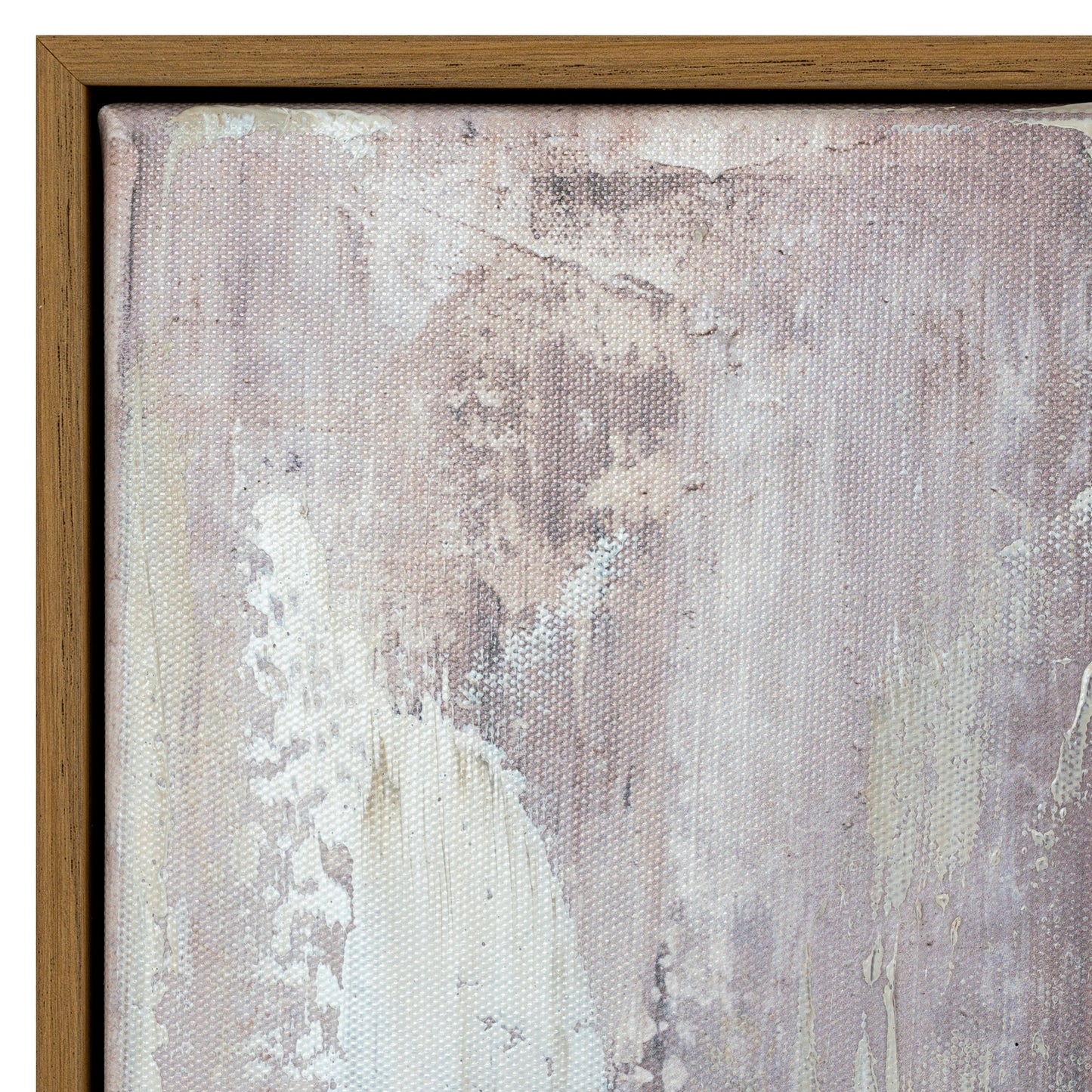 Oingt Hand Painted Muted Taupe Textured Canvas In Frame