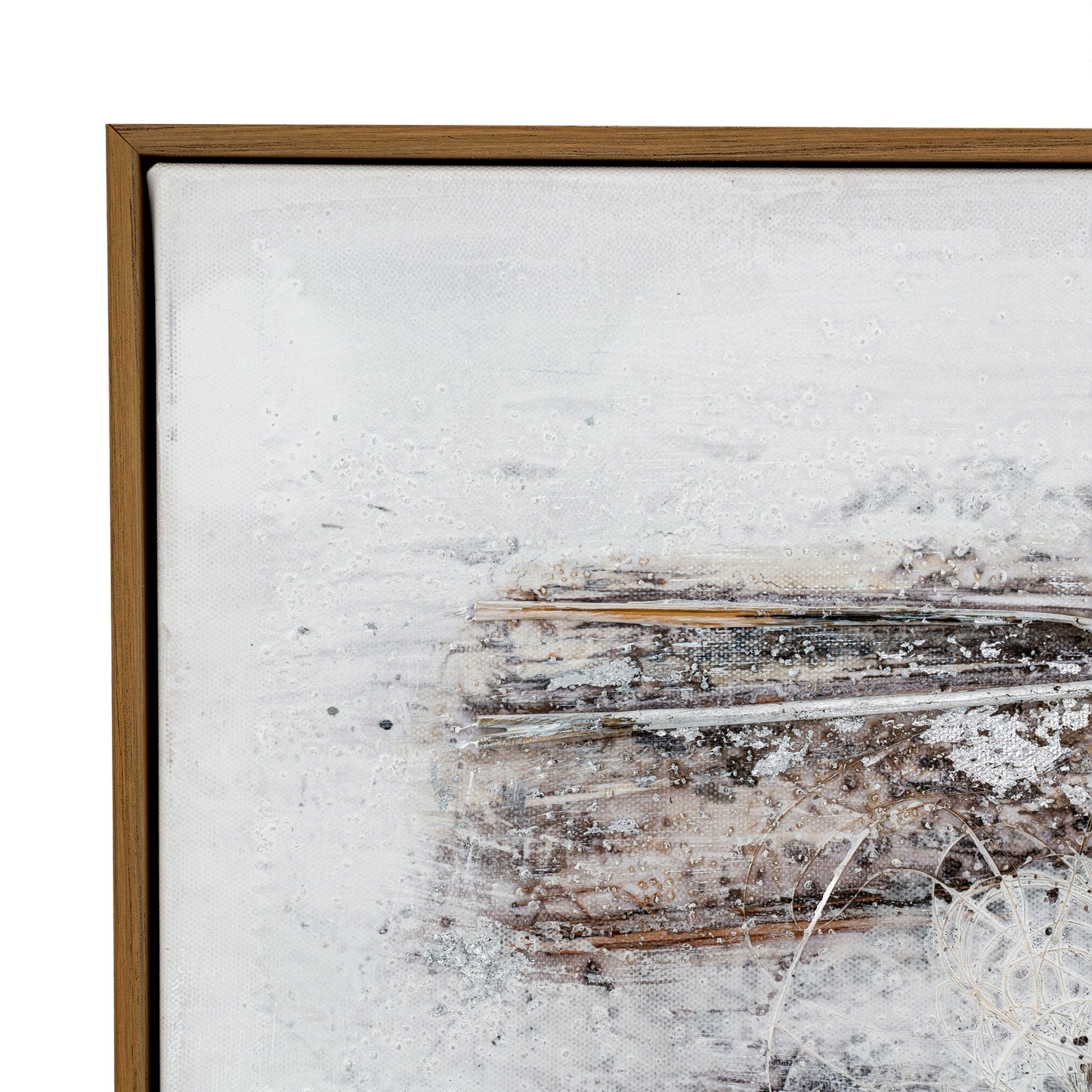 Beynac Hand Painted Earthy Abstract Canvas In Frame