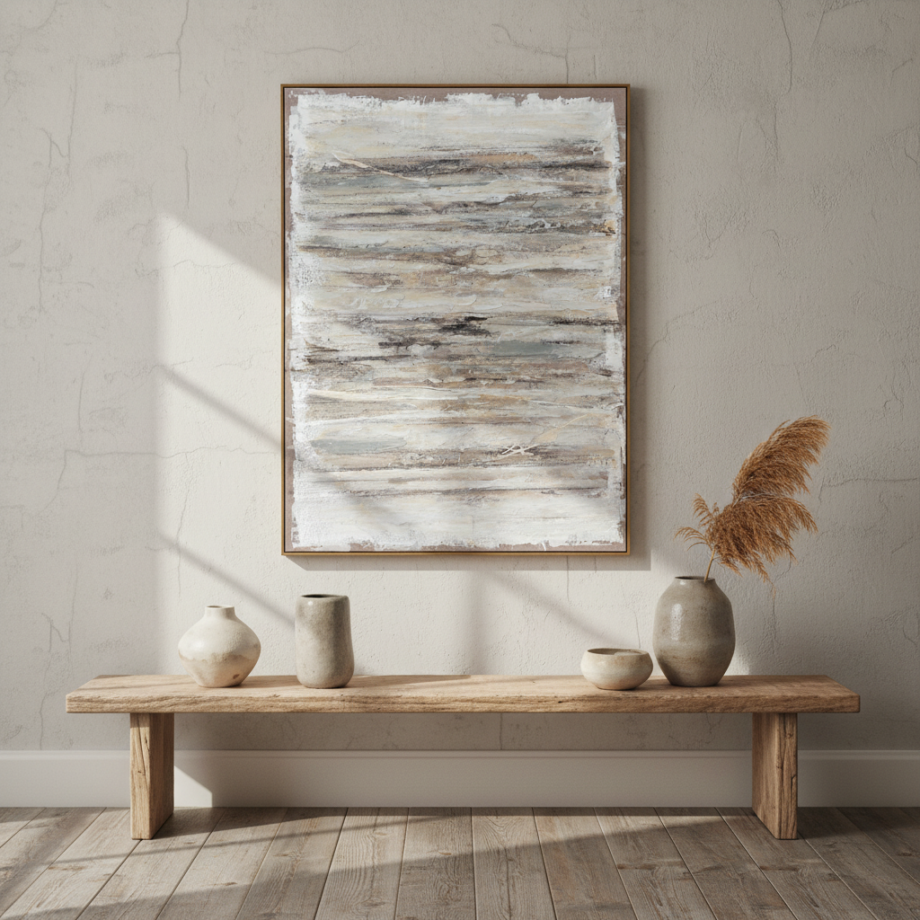Breeze Hand Painted Canvas In Frame