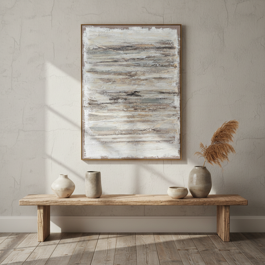 Breeze Hand Painted Canvas In Frame