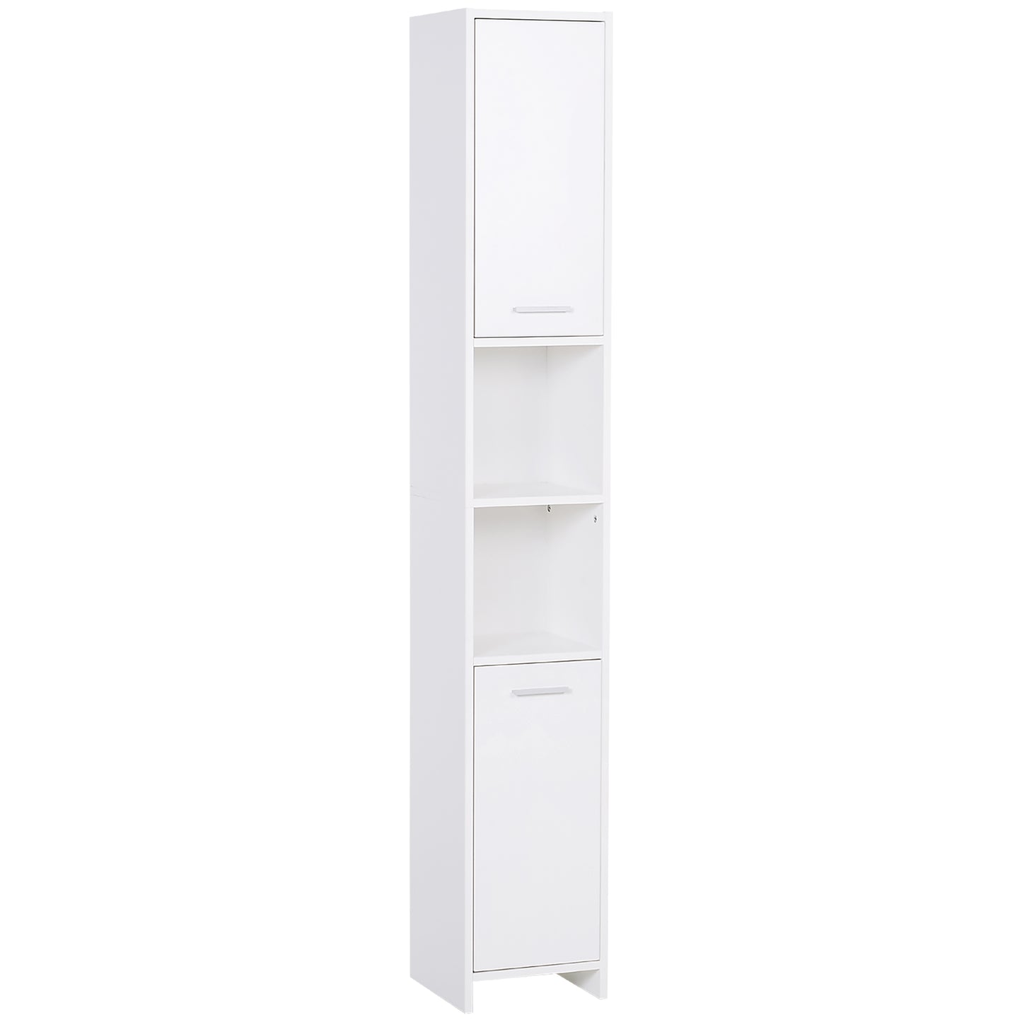 Ridila Tall Storage Cabinet With Adjustable Shelves For Bathroom Or Hallway Use White