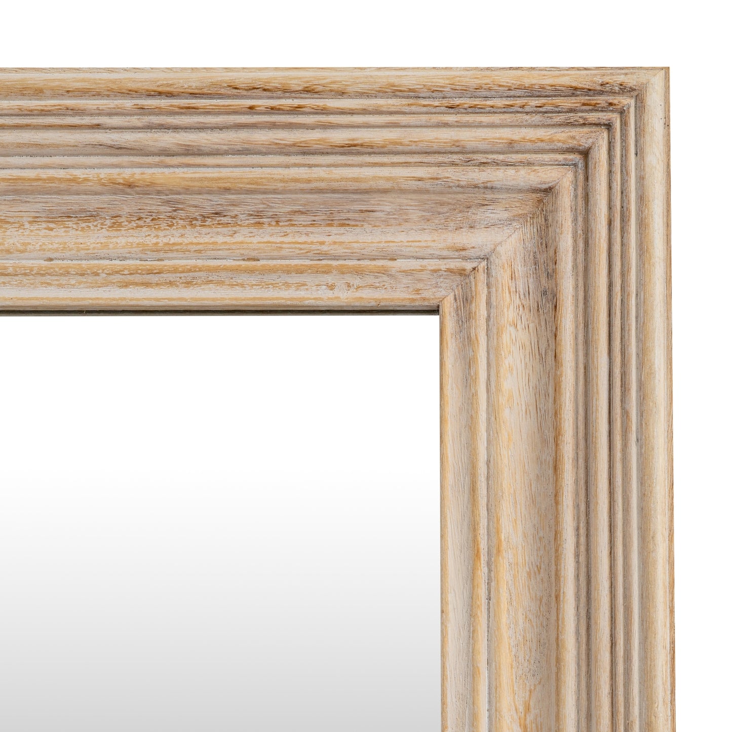Tall Rectangular Natural Wood Mirror