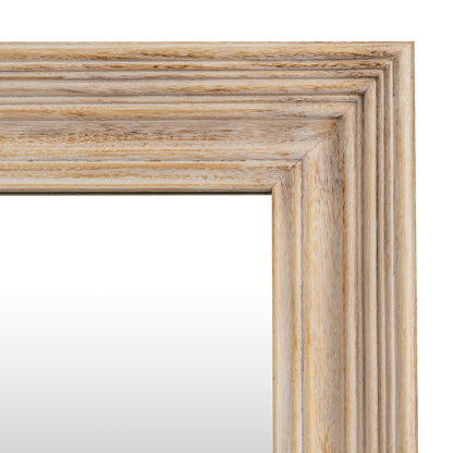Tall Rectangular Natural Wood Mirror