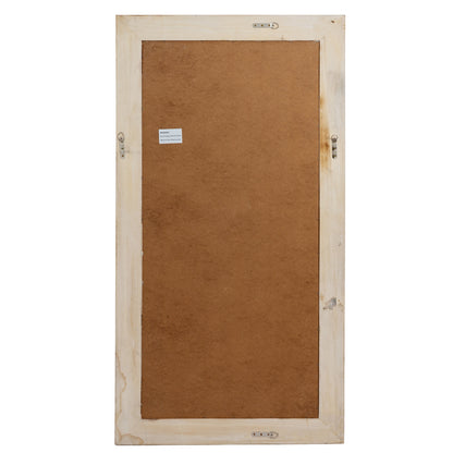 Tall Rectangular Natural Wood Mirror