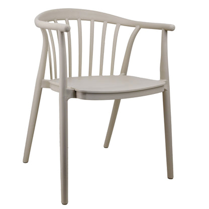 Pontaumur Putty Grey Outdoor Chair Curved Backrest