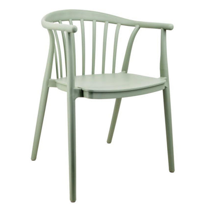 Pontaumur Sage Green Outdoor Chair Curved Backrest