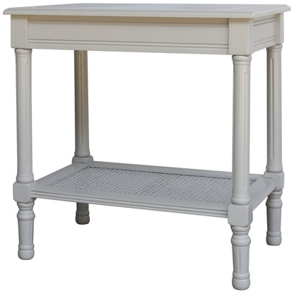 Laurelbrook Rattan Shelf Grey Wood Console Table