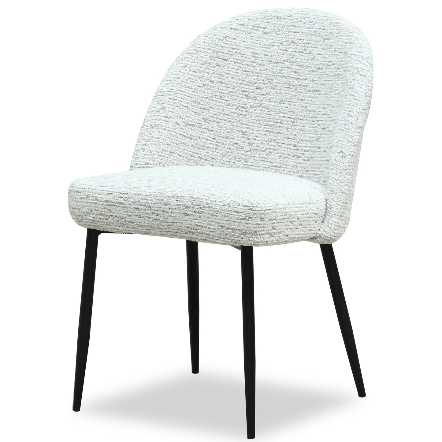 Montsoreau Upholstered White Curved Backrest Dining Chair
