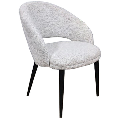Montsoreau Upholstered White Curved Open Backrest Dining Chair