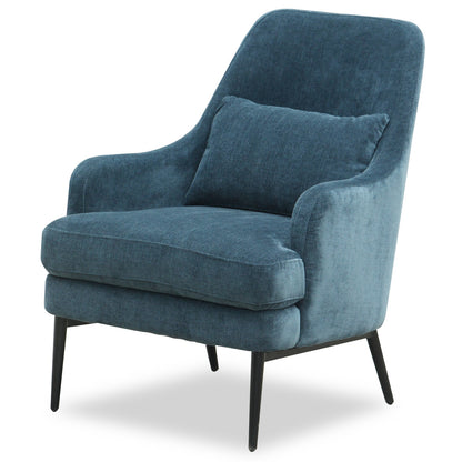 Camden Wingback Blue Upholstered Accent Armchair