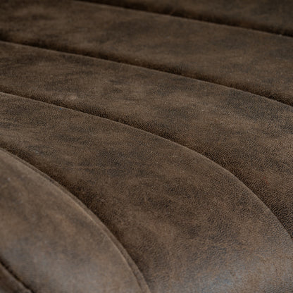 Arques Dark Brown Upholstered Swivel Dining Chair