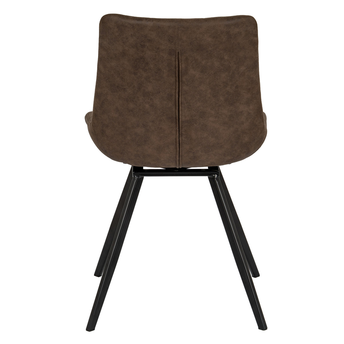 Arques Dark Brown Upholstered Swivel Dining Chair
