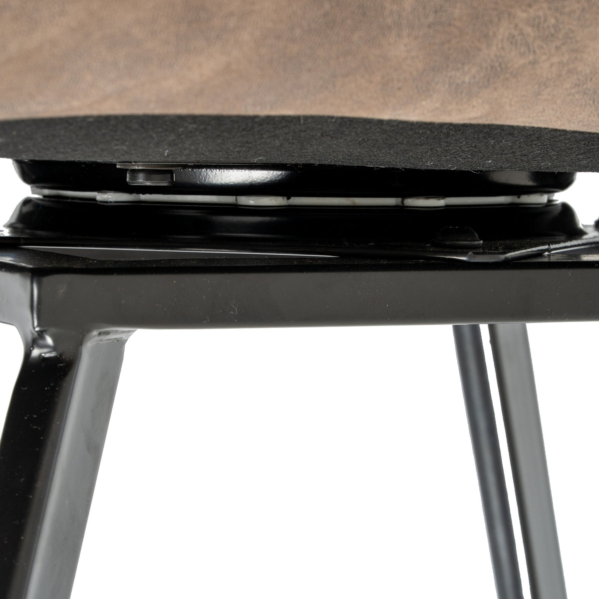 Arques Dark Brown Upholstered Swivel Dining Chair