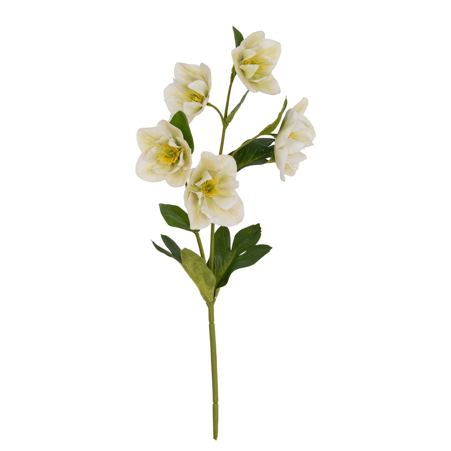 Set of 3 Artificial Flowers White Hellebore Stems