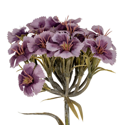 Set of 3 Artificial Flowers Purple Dianthus Sprays