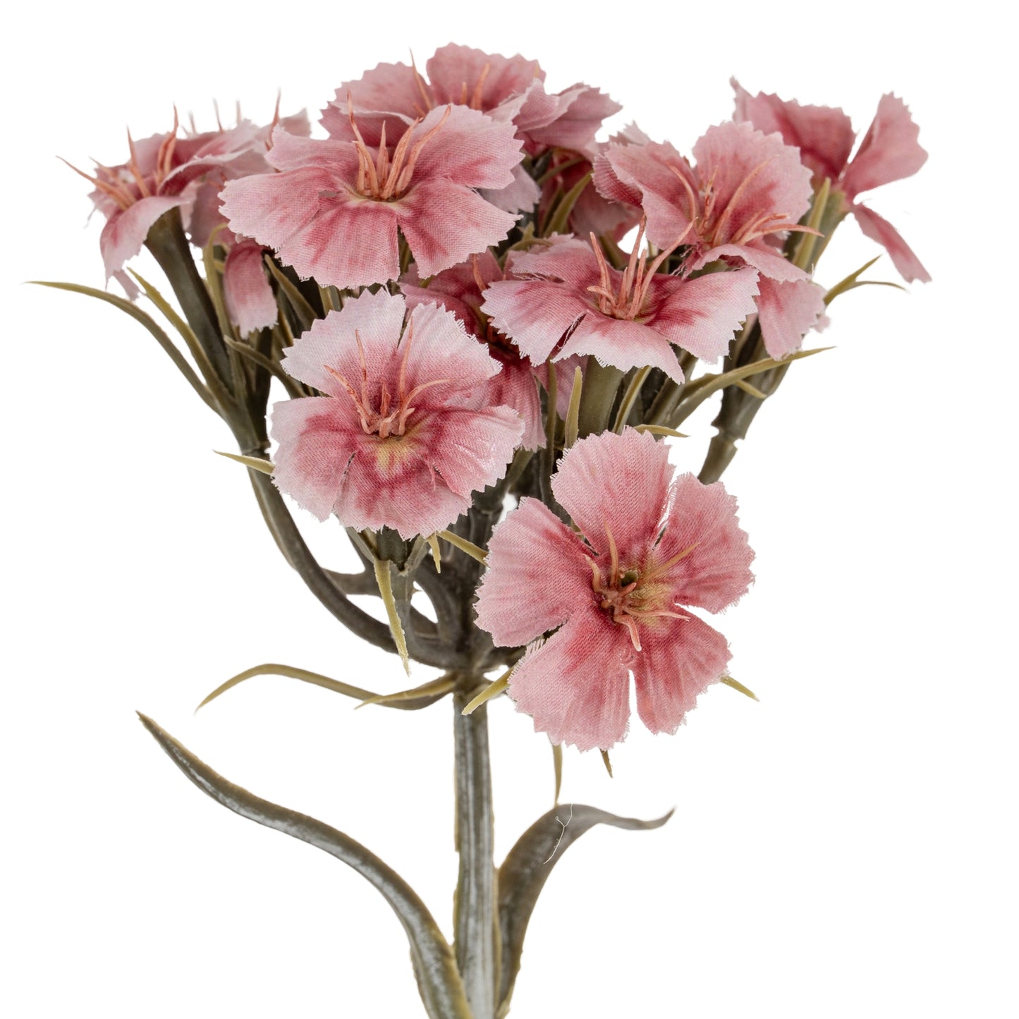 Set of 3 Artificial Flowers Pink Dianthus Sprays
