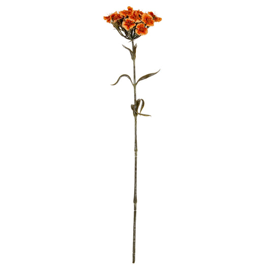 Set of 3 Artificial Flowers Orange Dianthus Sprays