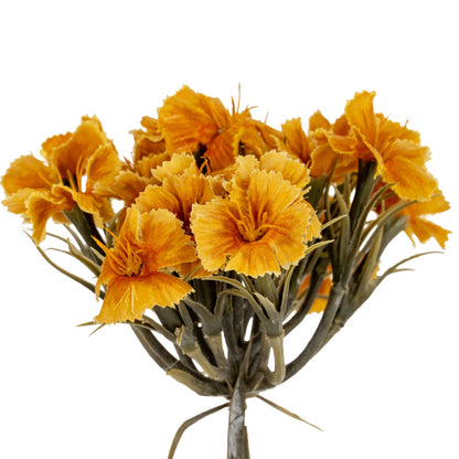 Set of 3 Artificial Flowers Yellow Dianthus Sprays
