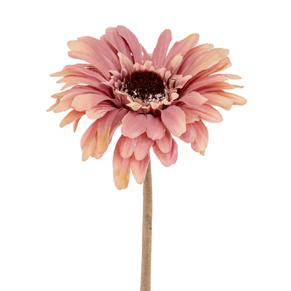 Set of 3 Artificial Flowers Pink Gerbera Stems