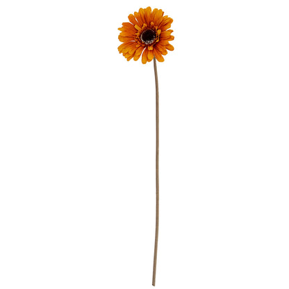 Set of 3 Artificial Flowers Soft Yellow Gerbera Stems