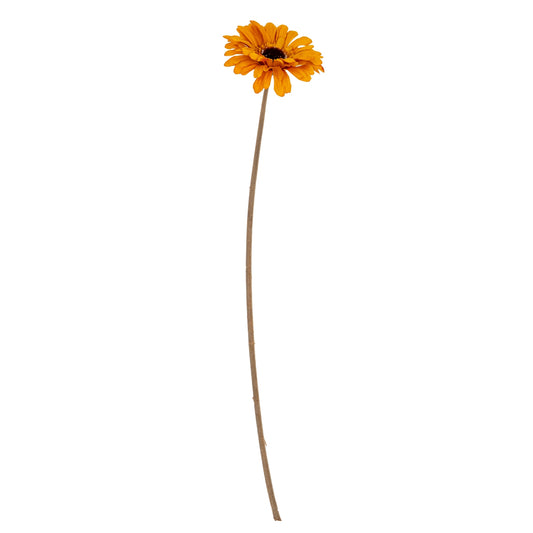Set of 3 Artificial Flowers Orange Gerbera Stems