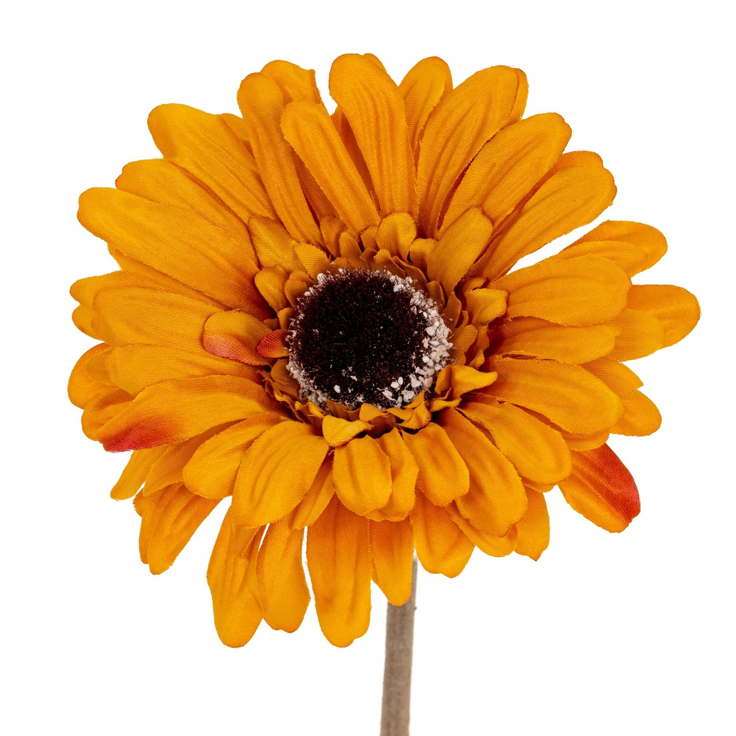 Set of 3 Artificial Flowers Orange Gerbera Stems